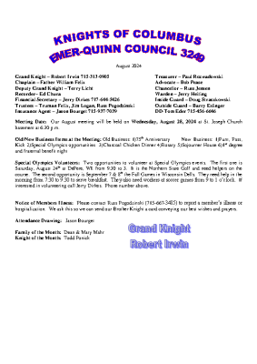 Newsletter August 2024