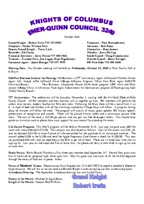 Newsletter October 2024