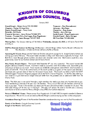 Newsletter January 2025