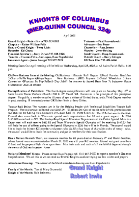 Newsletter April 2025