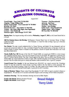 Newsletter August 2025