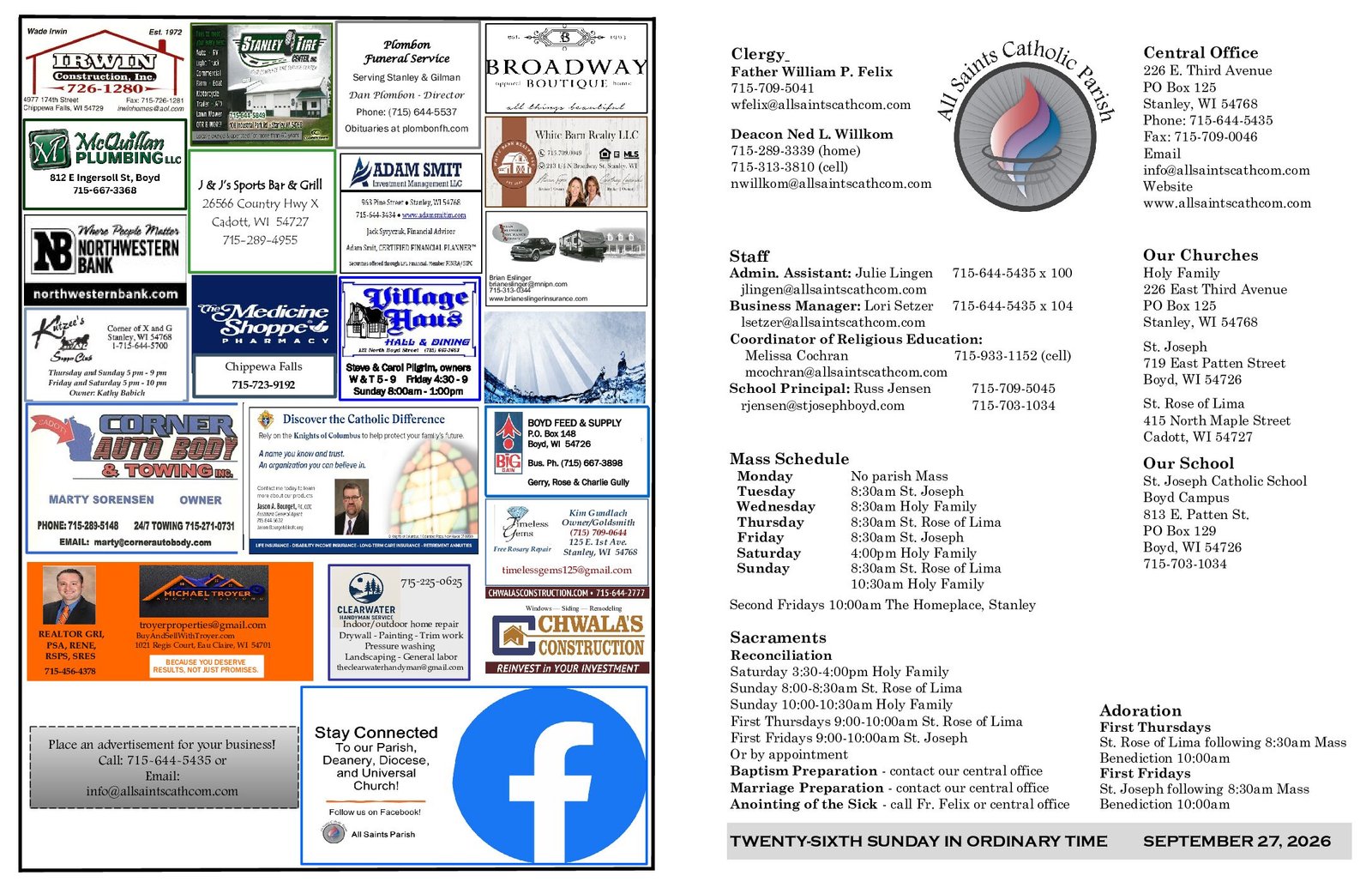 2026 Bulletin September 27