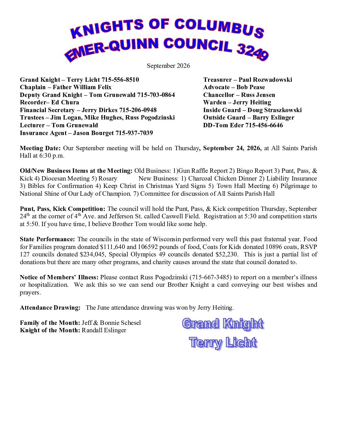 Newsletter September 2026